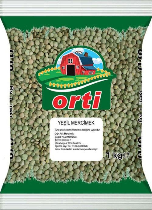 Orti Yeşıl Mercimek 1Kg
