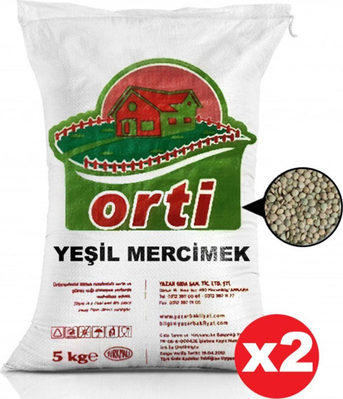 Yeşil Mercimek 5 Kg. X 2 Adet