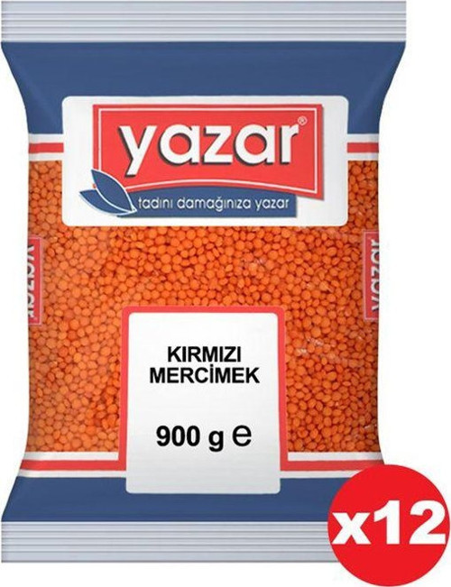 Kırmızı Mercimek 900 Gr. X 12 Adet