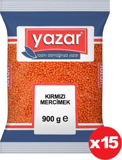 Kırmızı Mercimek 900 Gr. X 15 Adet