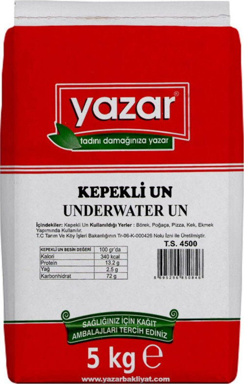Taş Değirmende Öğütülmüş Tam Buğday Kepekli Un 5 Kg