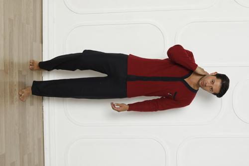 Falkom 5000 Boydan Düğmeli Kışlık İnterlok Kalın Kumaş Erkek Ev Pijama Takımı