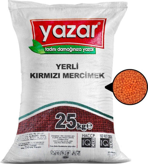 Yerli Kırmızı Mercimek 25 Kg.