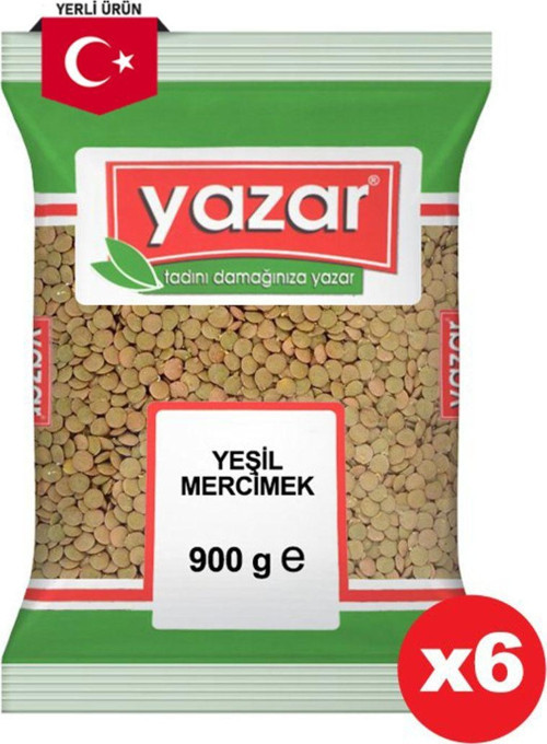 Yeşil Mercimek 900 Gr. X 6 Adet