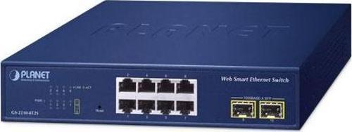 Layer 2 Web Smart Ethernet Switch 8 x 10/100/1000BASE-T port 2 x 100/1000BASE-X SFP yuva 8-Port 10/100/1000T + 2-Port 10