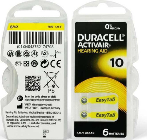 Activair10 6'lı Kulaklık Pili TdrTr