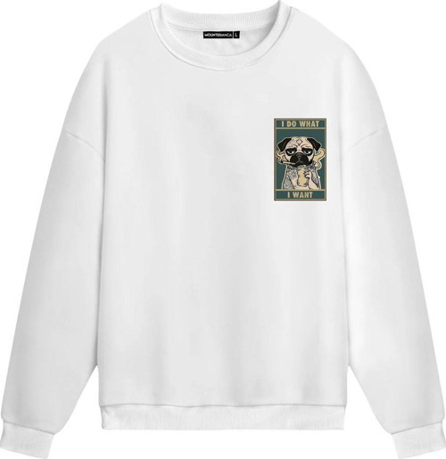 Unisex I Do What - Regular Sweatshirt Beyaz M