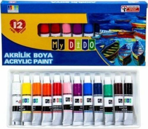Mydido Akrilik Boya 12 Renk Tüp