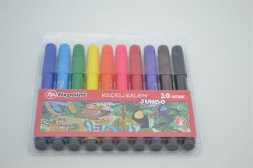 Keçeli Kalem Jumbo 10 Renk