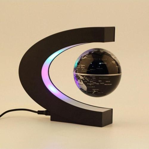 Manyetik Sihirli Led Hilal Dünya Küre Havada Duran Sihirli Dünya Siyah Renk