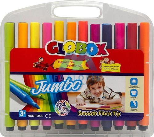 Globox Jumbo Üçgen Keçeli Kalem 24'lü