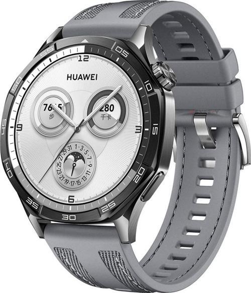 Huawei Watch GT5 46mm ile Uyumlu Metal Tokalı Dikiş Detaylı Şık Dokuma Silikon Kordon
