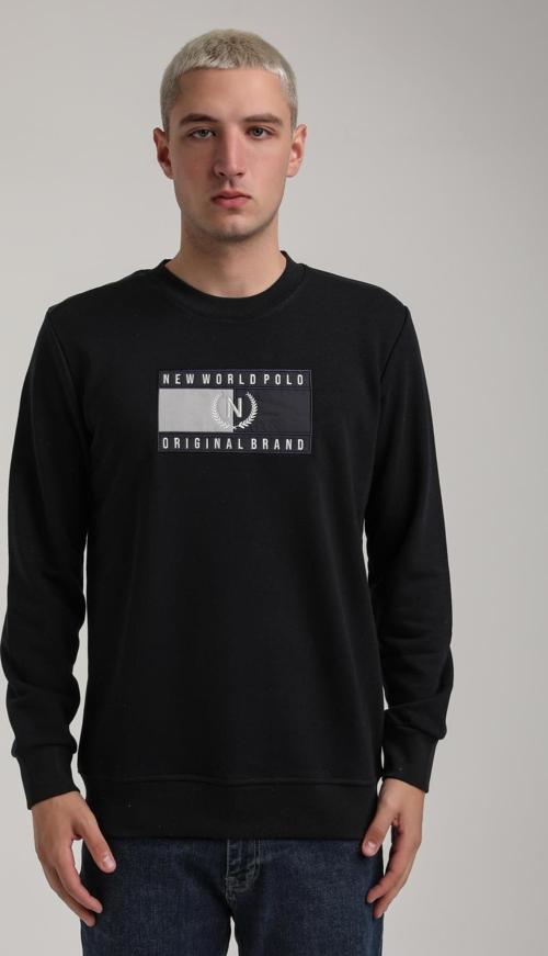 Bisiklet Yaka Lacivert Slim Fit Sweatshirt 24FWM60199