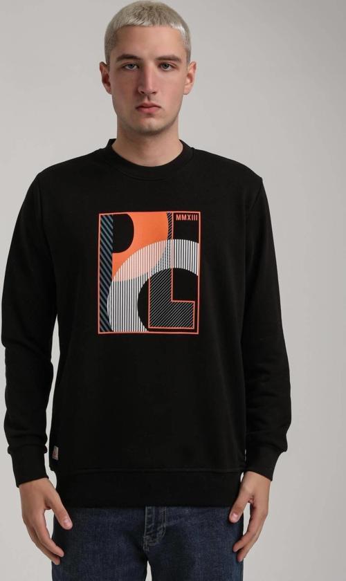 Bisiklet Yaka Siyah Slim Fit Sweatshirt 24FWM60171