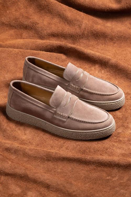 Erkek Hakiki Deri Günlük Ayakkabı, %100 Deri Ayakkabı Kum 42