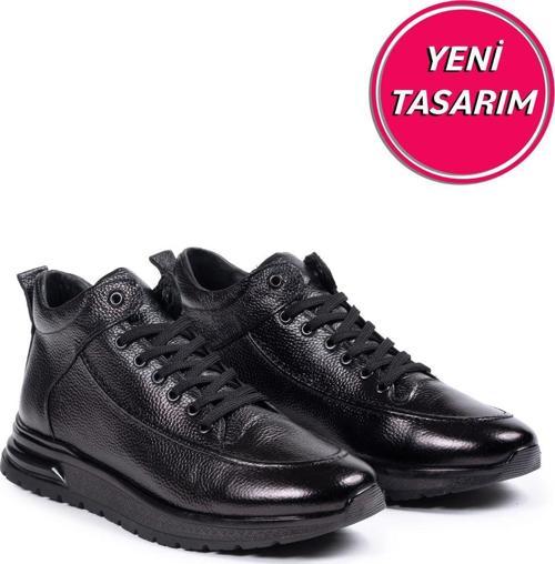Erkek Hakiki Deri Ayakkabı, Casual Ayakkabı Siyah 40