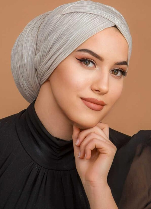 Gümüş Piliseli Kelebek Model Abiye Bone Şal