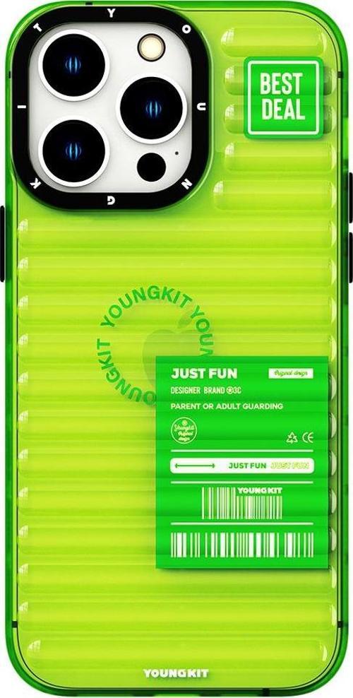iPhone 14 Pro Max Uyumlu Kılıf Şeffaf Renkli Tasarım Fluorite Serisi Kapak