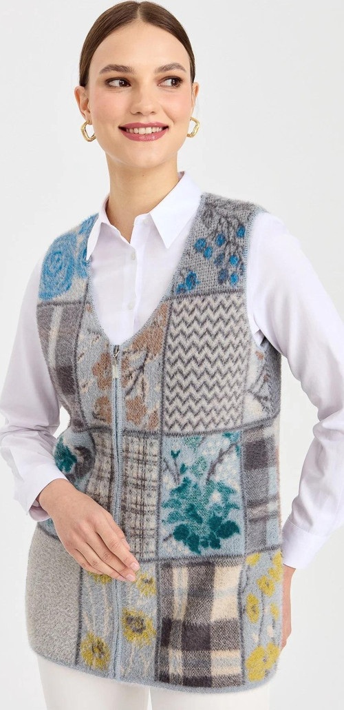 Patchwork Kadın Yelek 3999