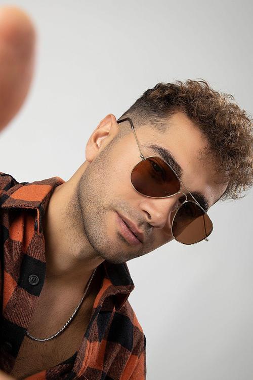 Tia Damla Aviator Gold-kahverengi Erkek Güneş Gözlüğü