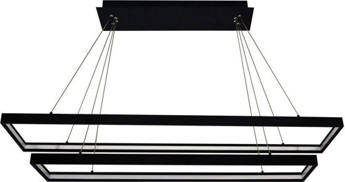 Led Avize Sarkıt Keskin Köşe Aurora 110 x 25 cm 76 Watt Siyah