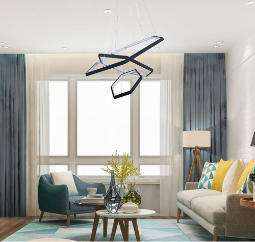 Sarkıt Led Avize Lots Altıgen Triple 70-50-30 cm