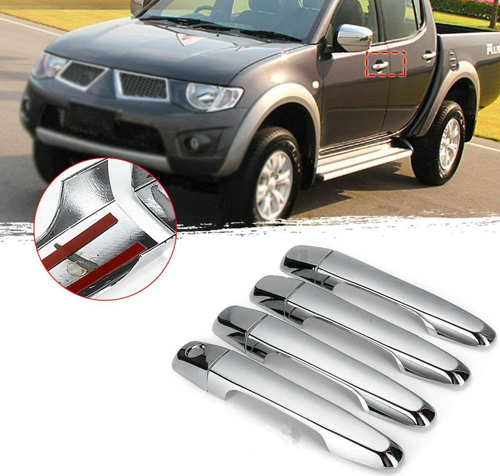 Mitsubishi L200 Uyumlu 2006 2014 Kapı Kolu ABS (Plastik) Krom