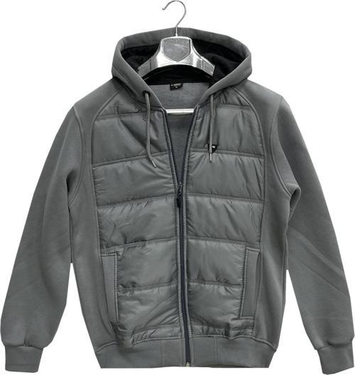 Lusso Erkek Slim Fit Uzun Kol Kapşonlu Sweatshırt-6984