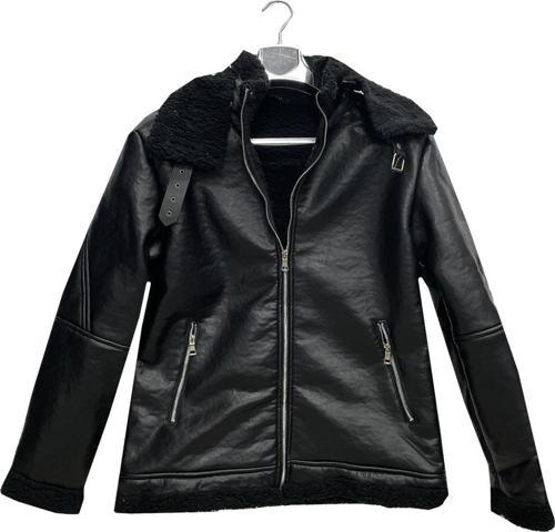 LRC Slim Fit Erkek Kürklü Suni Deri Ceket-7018