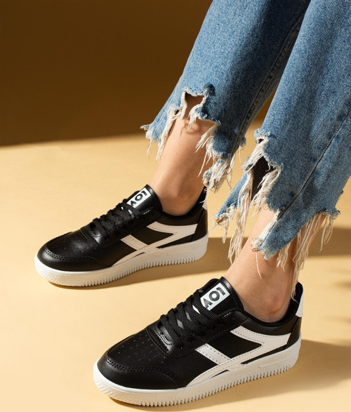 Bağcıklı Air Taban Kadın Sneakers 001-1002-25Beyaz