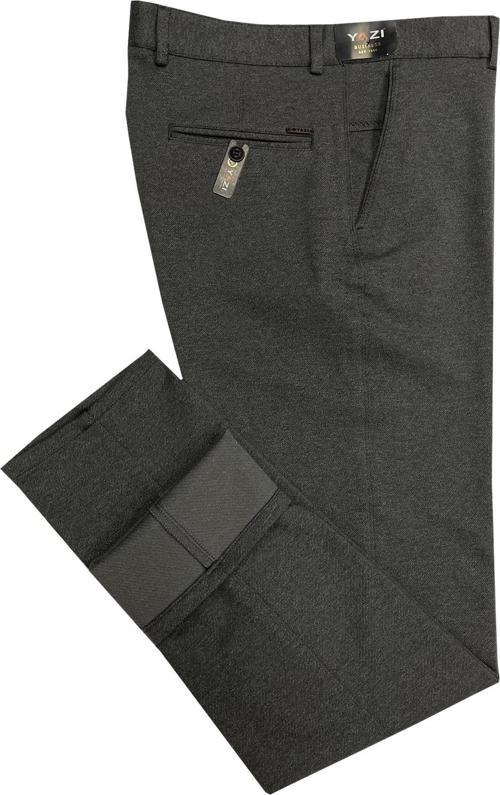 Yazı Klasik Fit Likralı Erkek Haki Kanvas Pantolon-6929