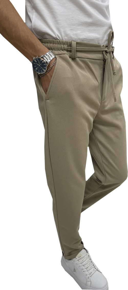 Wooking Erkek Pantolon Beli Lastikli Slim Fit Esnek Likralı Basic Pamuklu Jogger