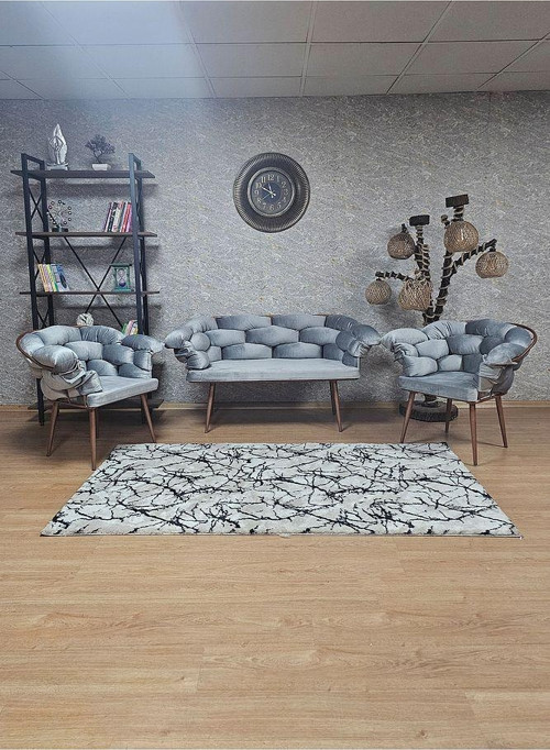Bakır Boyalı - Gri Döşeme | Balon Çay Seti | Balkon Koltuk | Berjer | Balkon Çay Seti