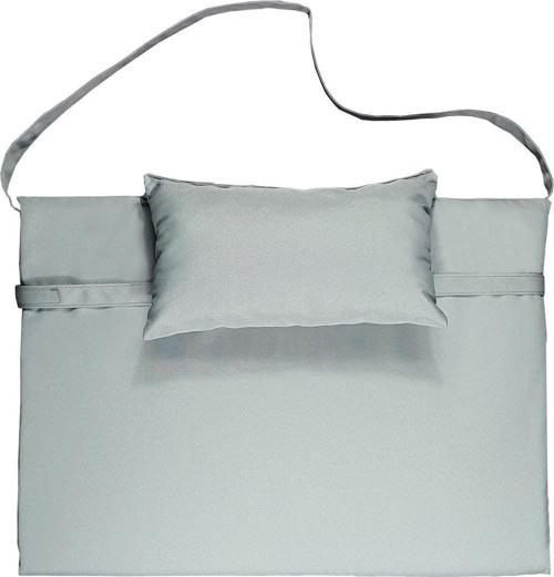 Taşınabilir Katlanır Çanta Şezlong Minderi, Yastıklı Minder (Gri)