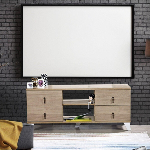 Krem Vender Meşe Tv Sehpası 55x120x40 cm