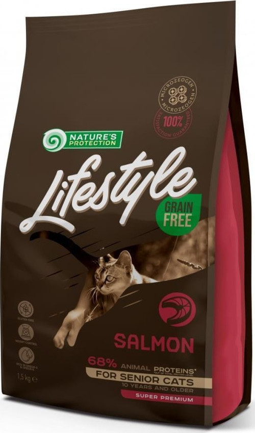 Nature's Protection Lifestyle Tahılsız Somonlu Yaşlı Kedi Maması 1.5 Kg
