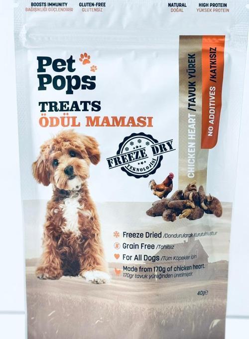 Pet Pops Treats Tavuk Yürek Köpek Ödül Maması 40 Gr