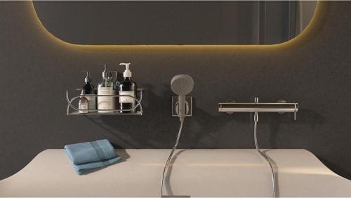 DC-5553 Dekoratif Banyo Mutfak Balkon Çok Kullanışlı Metal Sepet Krom Vida Yok