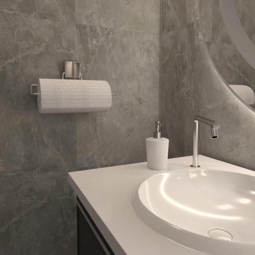 Dekoratif DC-4776 Krom Rulo Havlu Askı Modern Banyo Aksesuarı