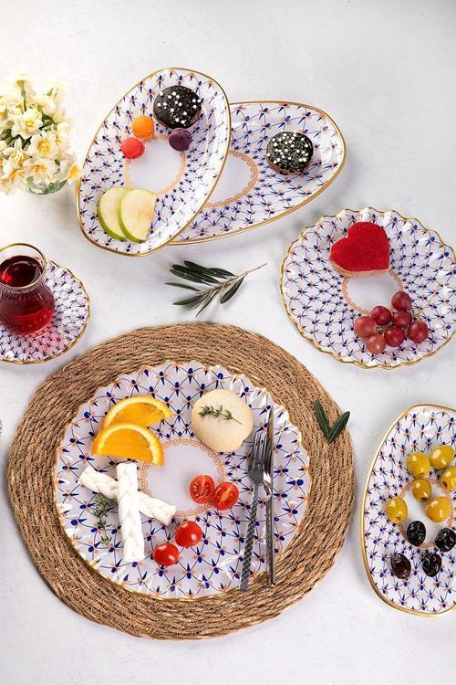 27 Parça Mücevher Desenli Kahvaltılık Takımı Sofranızın En Değerli Parçası!