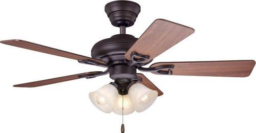 Seville Çağdaş Bronz - 112 Cm. 3 Lü Aydınlatmalı Tavan Vantilatörü
