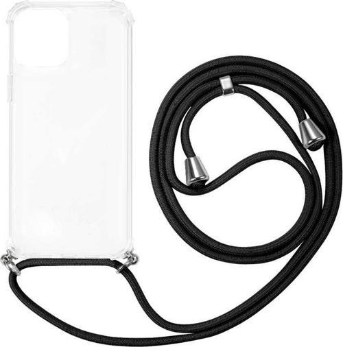 iPhone 15 Kılıf Kamera Çıkıntılı Airbag Askılı İpli Tasarım Şeffaf Silikon