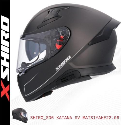 SHIRO KASK FULLFACE KATANA M.C SV(GÖZLÜKLÜ) MAT SİYAH M 5758
