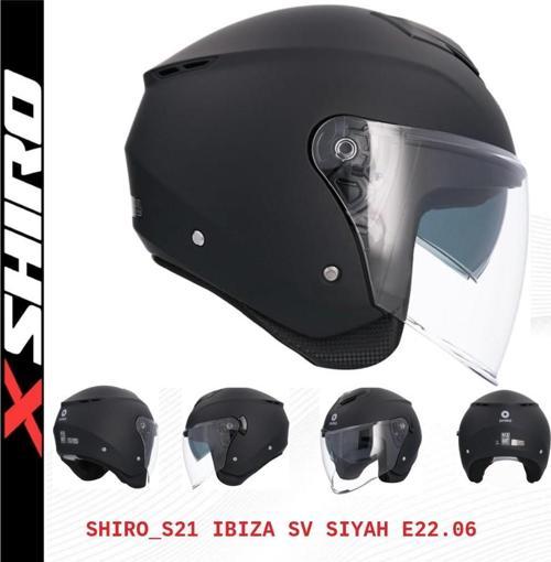 SHIRO KASK 100290 IBIZA M.C _M SİYAH