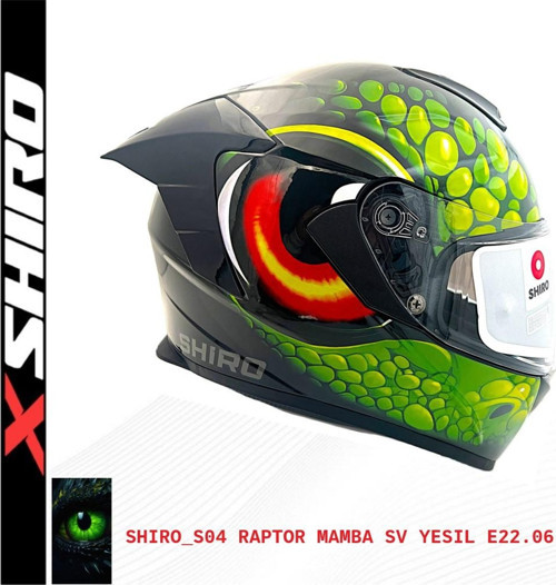 SHIRO KASK 100258 FULLFACC RAPTOR MAMBA_XL GREEN