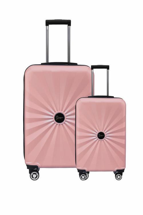 2'li Valiz Seti Polikarbon Büyük Boy – Kabin Boy Valiz Rose 1809
