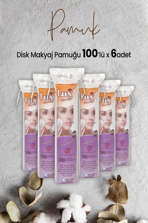 Disk Makyaj Pamuğu 100'lü x 6 Adet