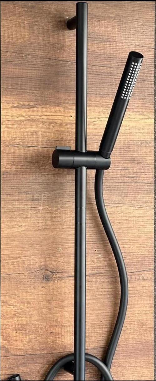 Slim 1 F Mat Siyah Sürgülü Duş Takımı A45725