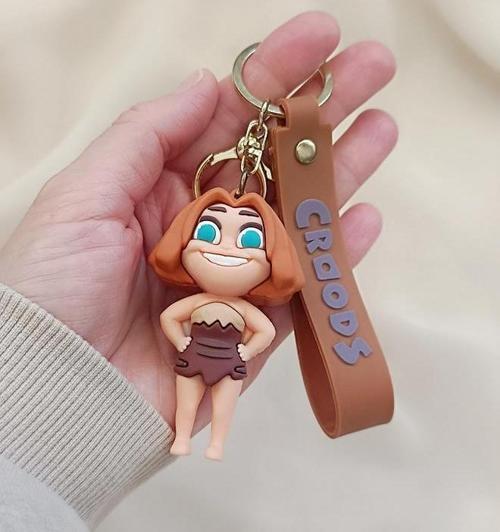 Anahtarlık Crood Karakterleri Eep Silikon Anahtarlık Çanta Süsü 
