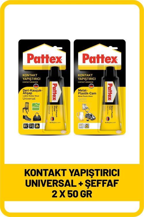 Kontakt Yapıştırıcı Seti - Deri, Kauçuk, Ahşap 50g + Metal, Plastik, Cam 50g